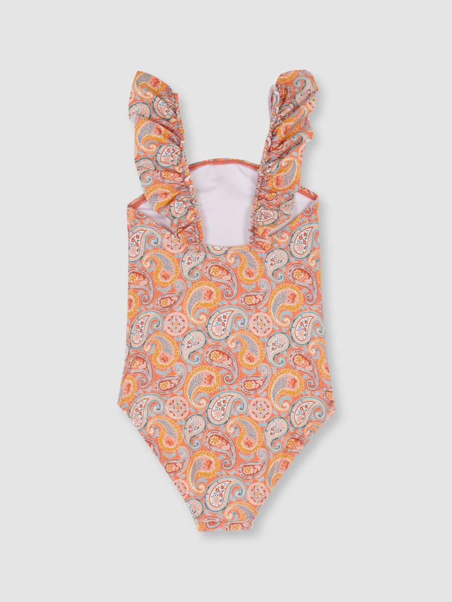 Bañador Estampado Paisley Rosa