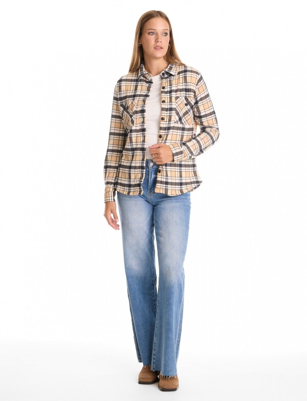 Sobrecamisa Soft Cuadros MULTI/BEIGE