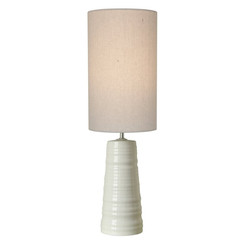 LAMPARA DE MESA CERAMICA D24x75CM BLANCO LAMPARA DE MESA CERAMICA D24x75CM BLANCO