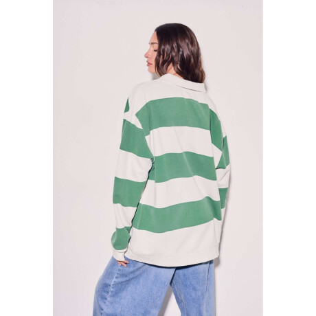 Sweater Polo Rayas Verde