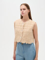 Chaleco Pufia Beige Claro