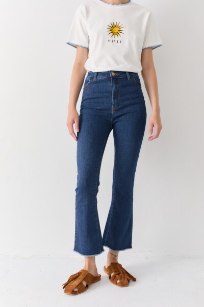 JEAN CROPPED AWA Azul