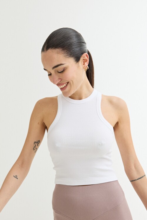 Musculosa cropped BLANCO