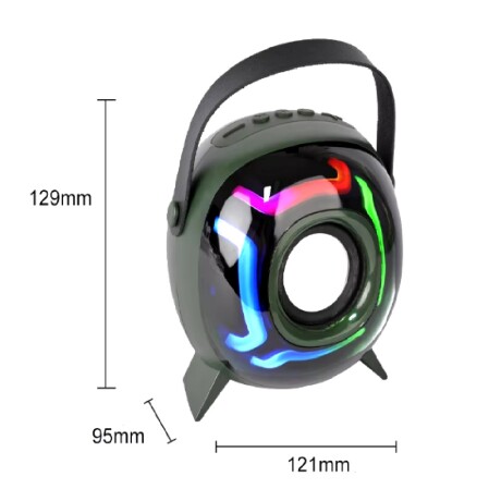 Parlante Circular Con Micrófono Y Luces Led Bluetooth 001