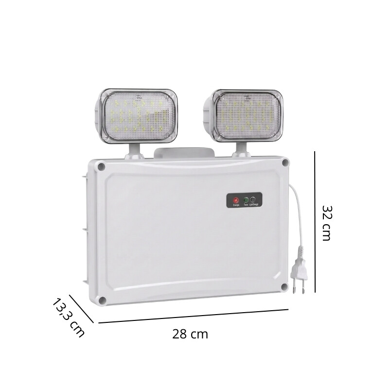 LUMINARIA DE EMERGENCIA DE 2 FOCOS - IP65 Luminaria De Emergencia De 2 Focos