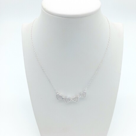 Colgante de plata 925 con circonias, TREBOL-CORAZON: Colgante de plata 925 con circonias, TREBOL-CORAZON: