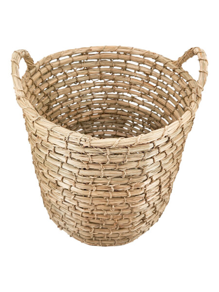 CANASTO REDONDO CON ASAS MARRON