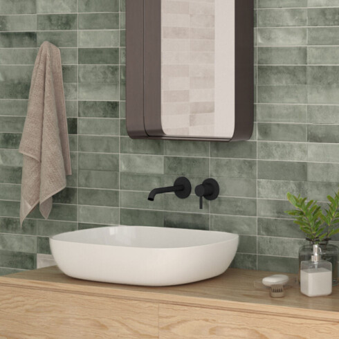 CERAMICA REVESTIMIENTO BRILLO GAMAS DE VERDE SIN RECTIFICAR GAMAS DE VERDE
