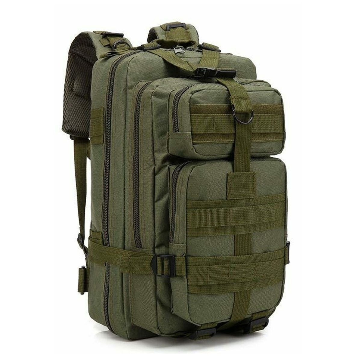 Mochila Táctica de Camping Estilo Militar p/Viaje Senderismo - Verde 