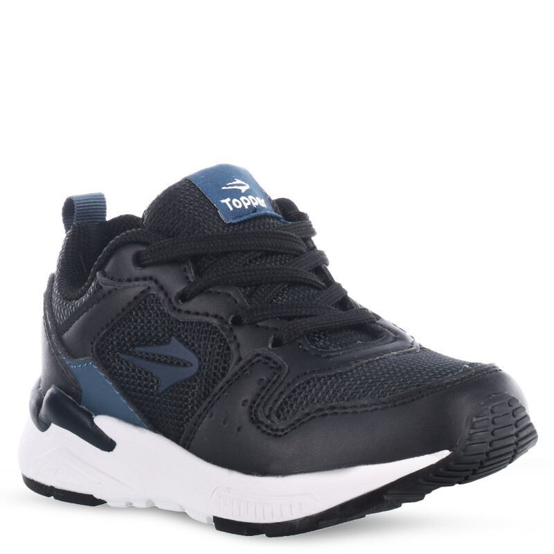 Championes Infantiles Topper Zurich II Kids Negro - Azul Marino