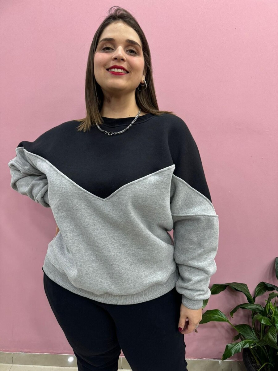 Buzo Mocca - Negro y gris 