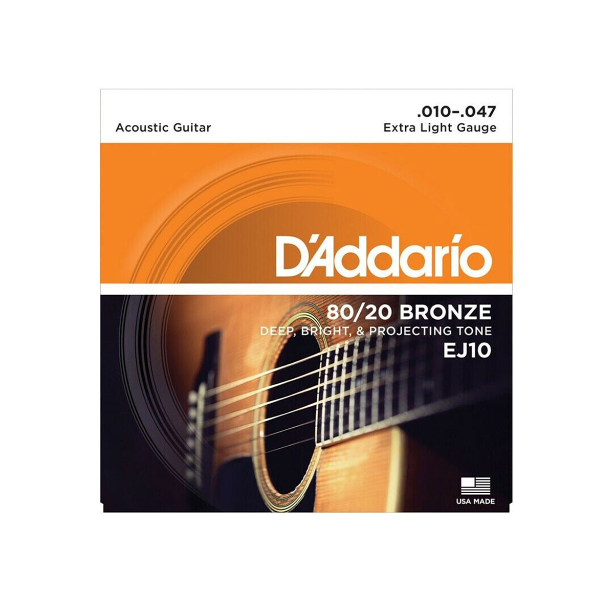 ENCORDADO FOLK DADDARIO EJ10 80 20 BRONZE 010 