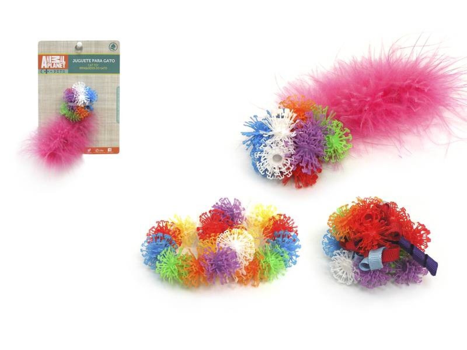 JUGUETE PARA GATOS CON PLUMAS 