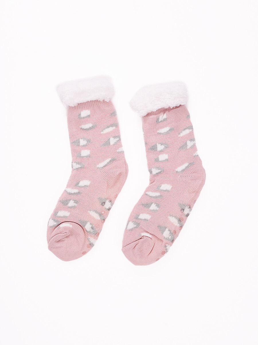 MEDIA SHERPA ANIMAL PRINT - ROSADO 