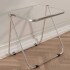 Mesa ComboHome Plia Acrílico Metal Plegable 65x50 Premium Plateada
