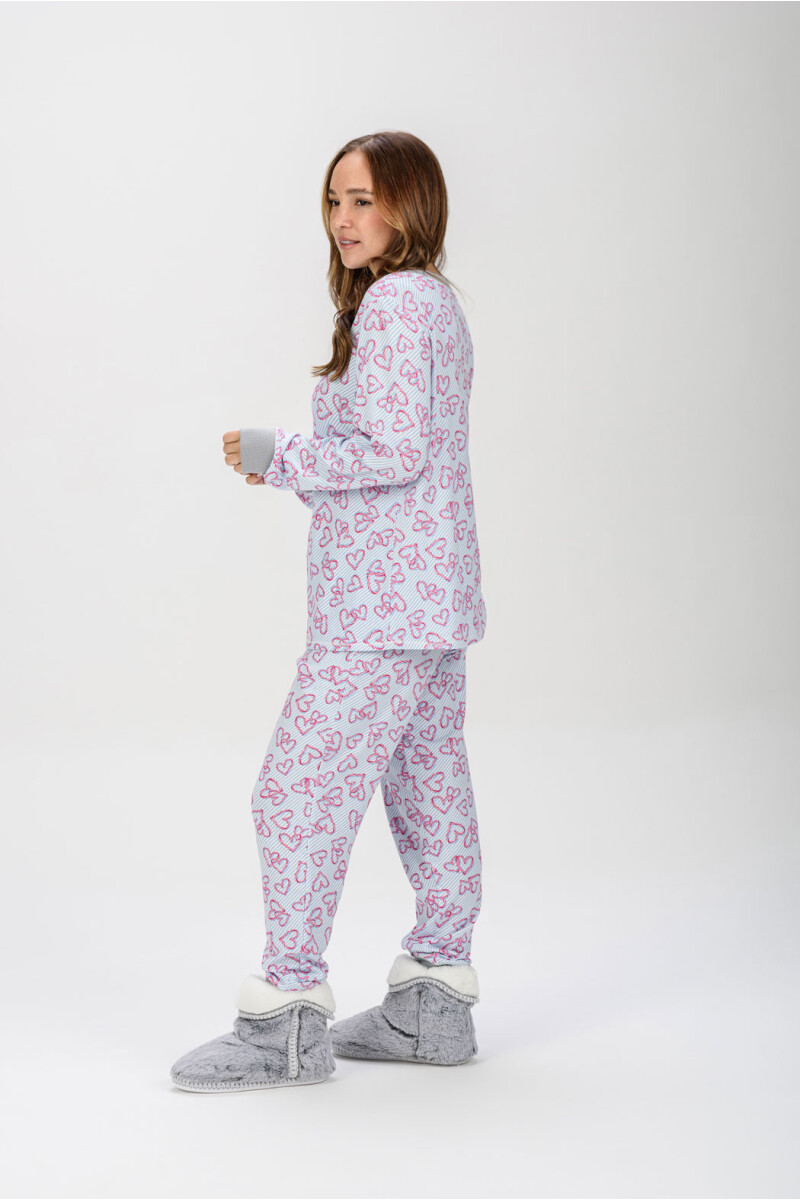 PIYAMA ESTAMPADO ESTAMPADO CELESTE