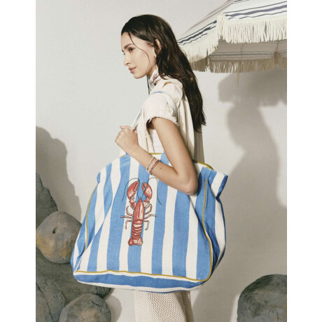 Cartera Shopper Grande Rayada Estampado Rayas