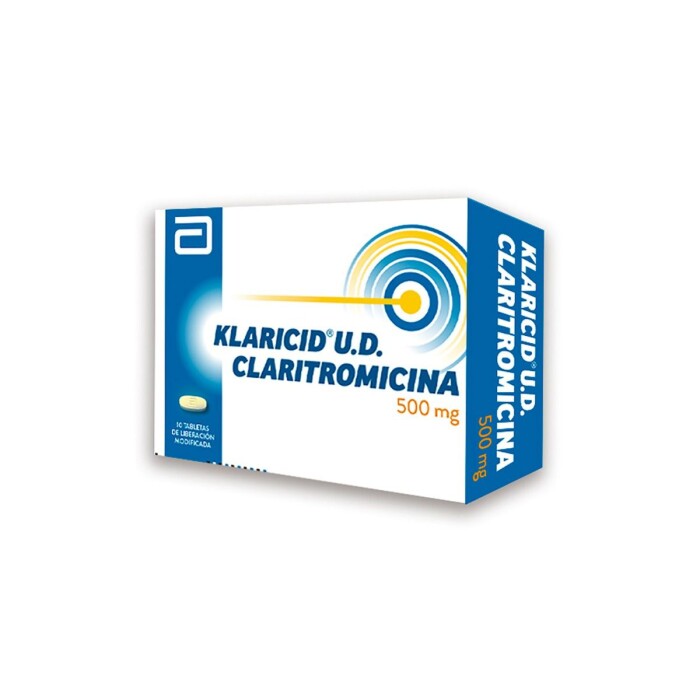 KLARICID U.D. 500 MG. CJ X 10 TABL. única