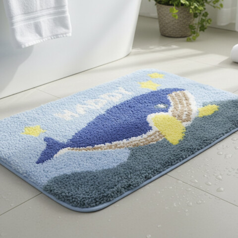 Alfombra Infantil Chenille 40 x 60 cm BALLENA LH43