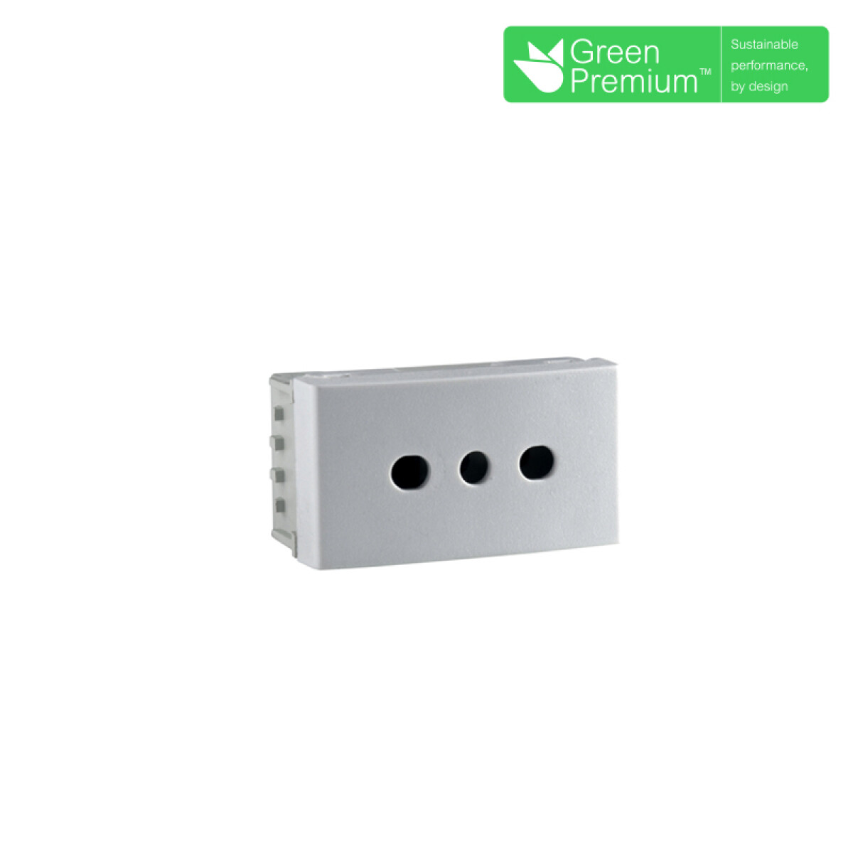 Mód. t/cte. 3 en línea c/t. 10A 250V gris - RO1800X 