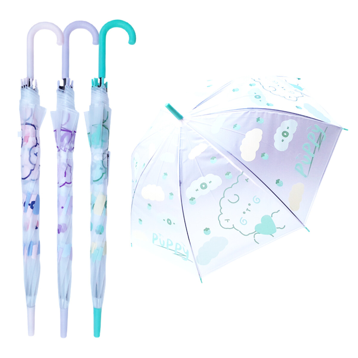 Paraguas transparente con diseño - Paraguas Transparente Con Diseño 