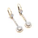 Caravanas Antiguas 18Ktes Largas Con 2 Brillantes E Hilera De 4 Diamantes Caravanas Antiguas 18Ktes Largas Con 2 Brillantes E Hilera De 4 Diamantes