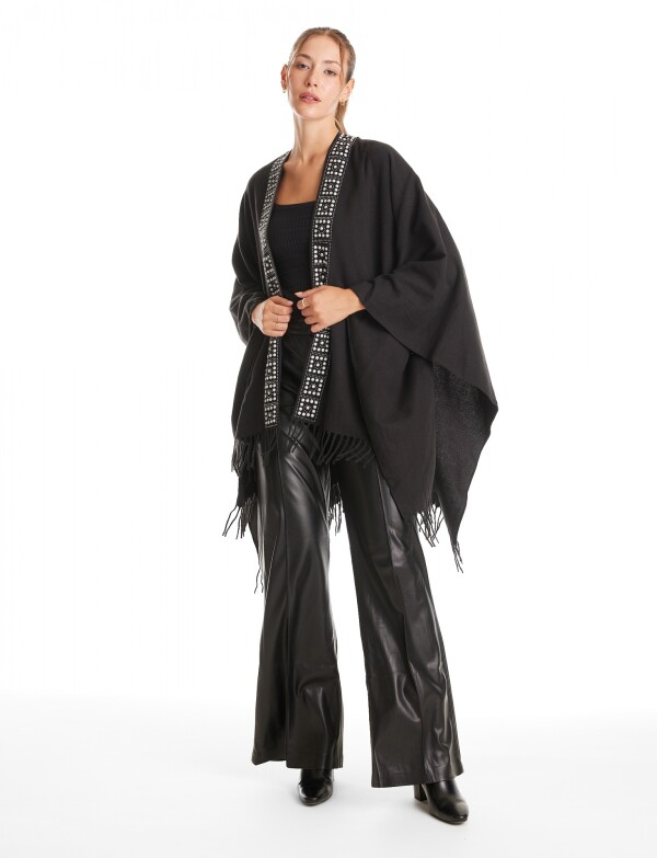 Ruana Perlas NEGRO