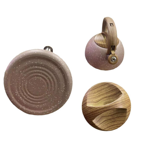 Caldera Silbadora 3L Acero Inoxidable Mango Madera Beige