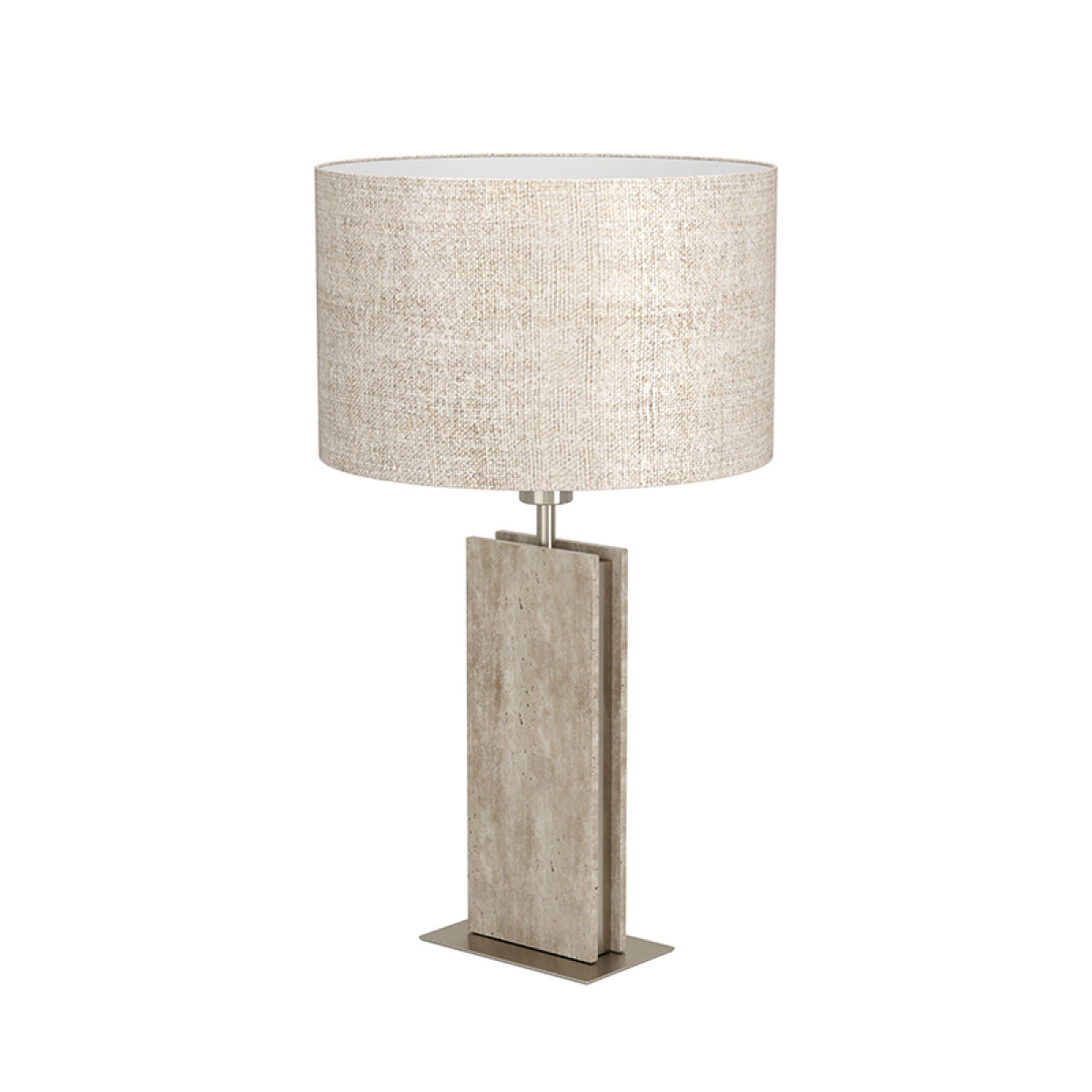 Lámpara de mesa base de piedra y pantalla de lino - EG5610 
