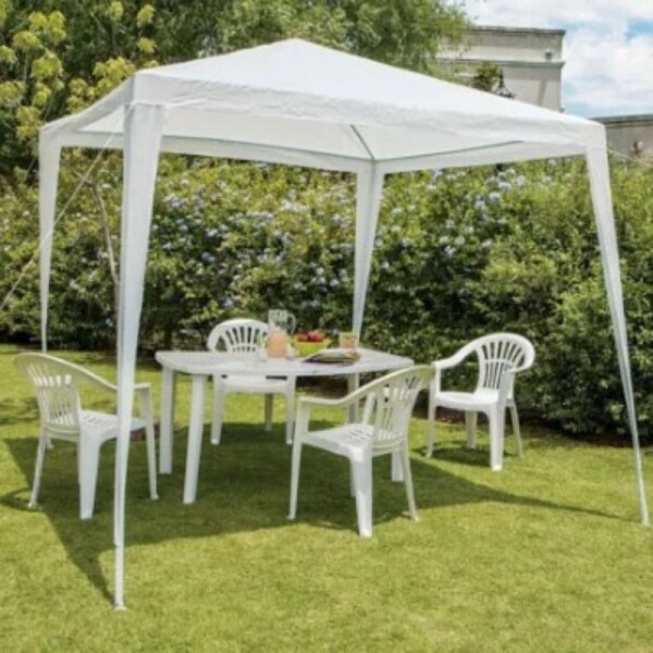 GAZEBO FIJO PARA JARDIN 3 X 3 MT - BLANCO GAZEBO FIJO PARA JARDIN 3 X 3 MT - BLANCO