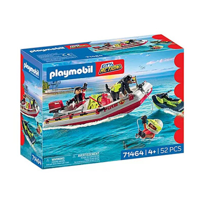 Bote de bomberos con moto acuática Playmobil Bote de bomberos con moto acuática Playmobil