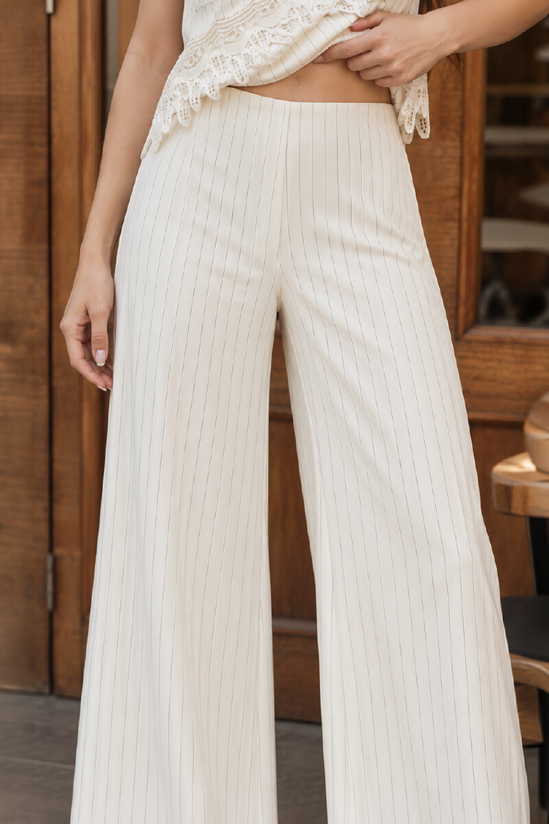 PANTALON P085C/12 CINTURA CON VISTA INTERNA Y CIERRE AL COSTADO Natural