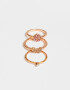 Sets Anillos Con strass Set De Anillos Con Strass - Dorado