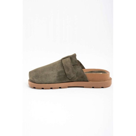 Zueco Gamuza Oliva