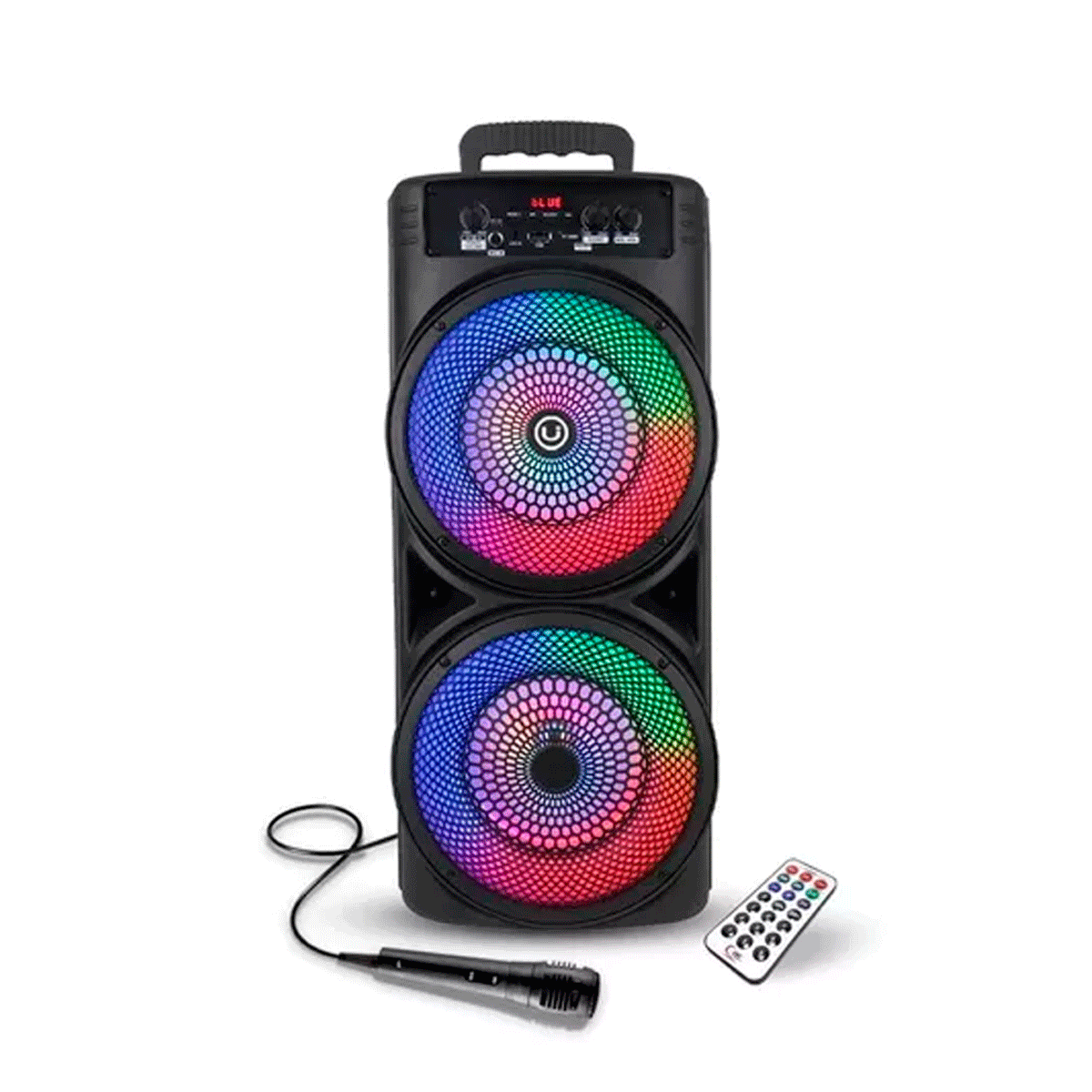 PARLANTE TORRE PORTÁTIL BLUETOOTH BT8217 INCLUYE LUCES Y MICRÓFONO 