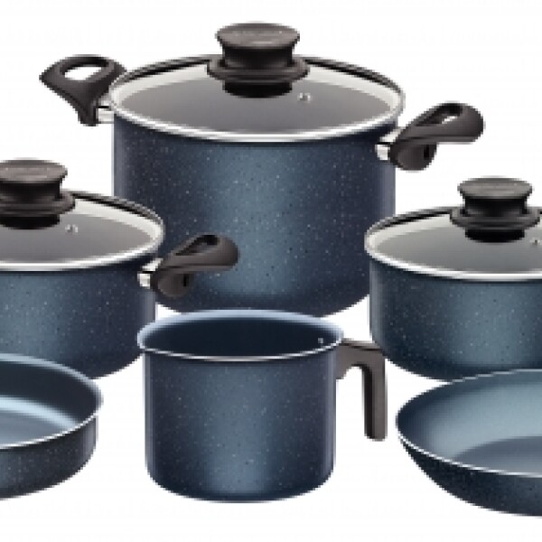 Batería De Cocina 9Pz. Paris Azul Granito Tramontina 20599/298 Batería De Cocina 9Pz. Paris Azul Granito Tramontina 20599/298