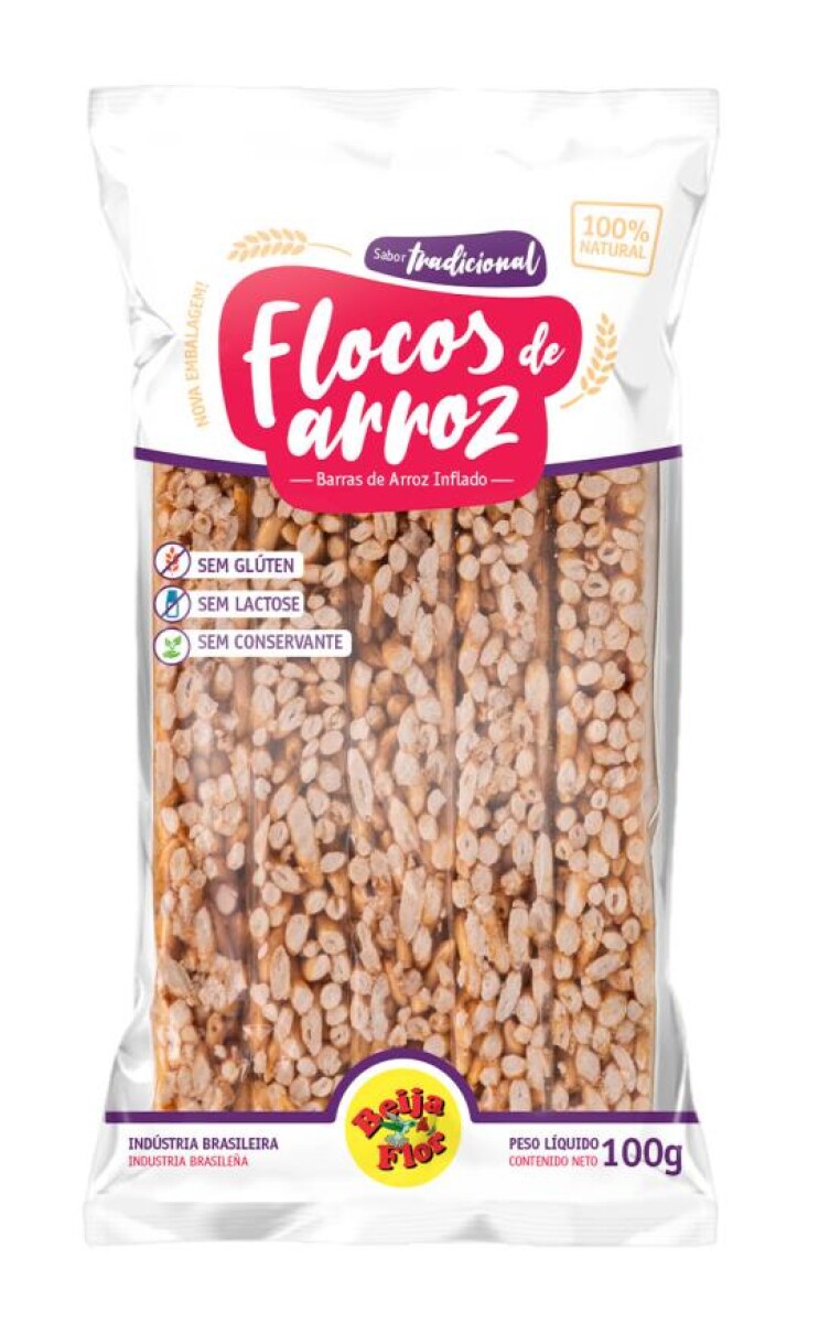 NAT-FLOCOS DE ARROZ NATURAL BEIJA FLOR 100g X24 