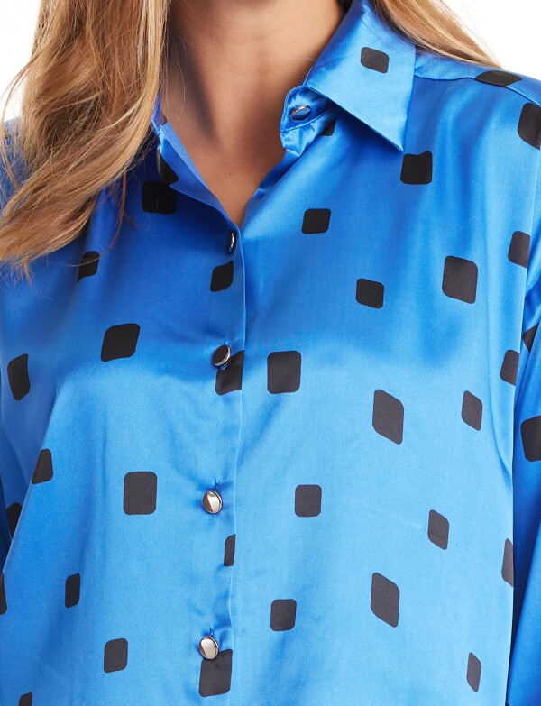 Camisa Satén AZUL