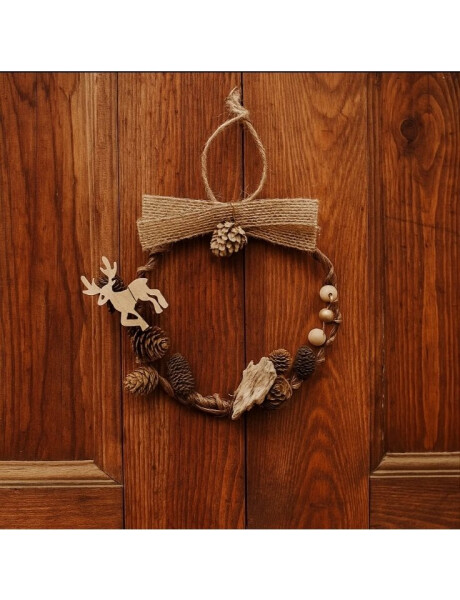 CORONA NAVIDEÑA ARO RUSTICO 19 CM. CORONA NAVIDEÑA ARO RUSTICO 19 CM.