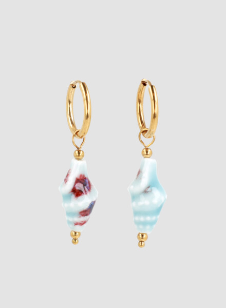 Aros caracol mar Oro fuerte