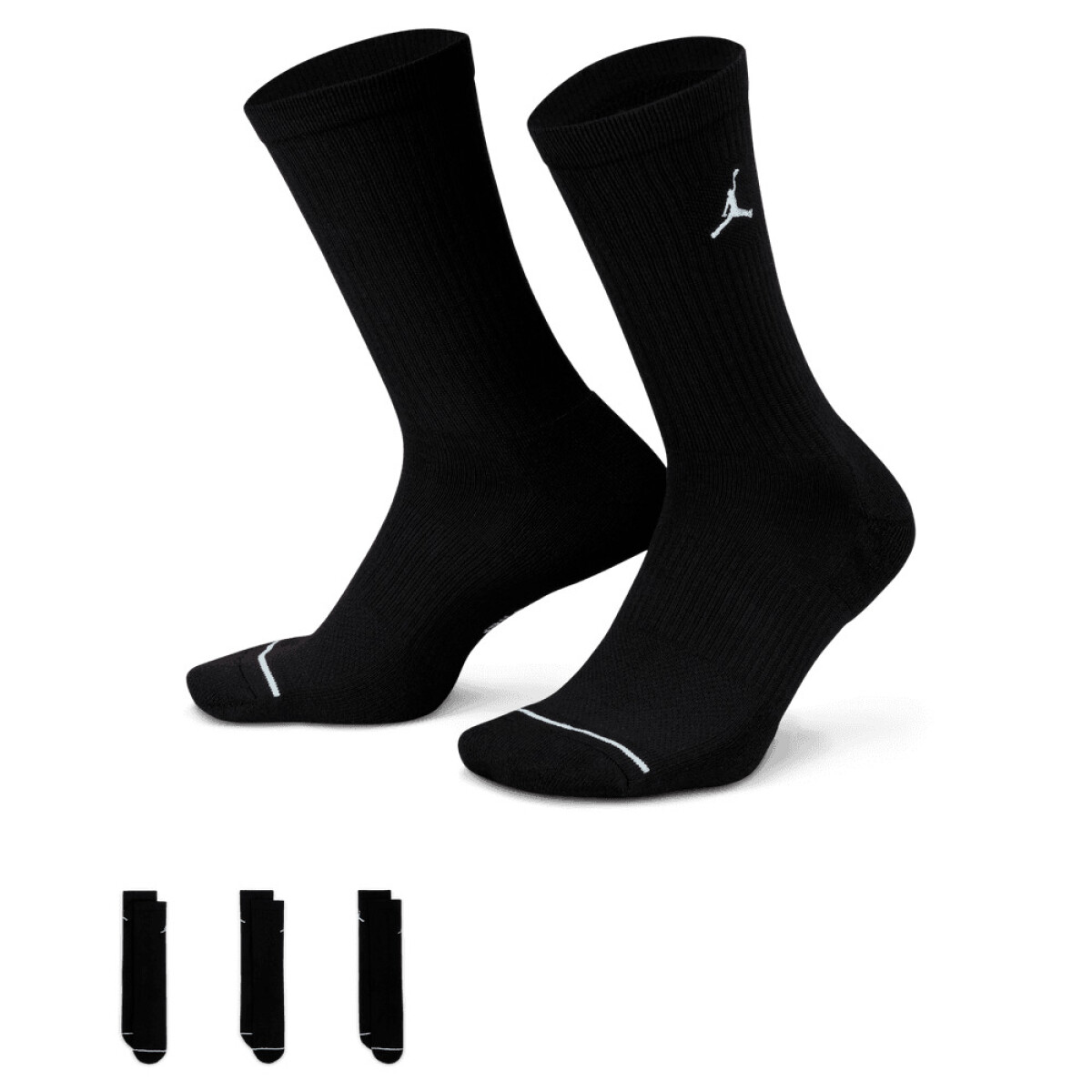 Medias Jordan Everyday Max Media larga 3-Pack Unisex - Negro 