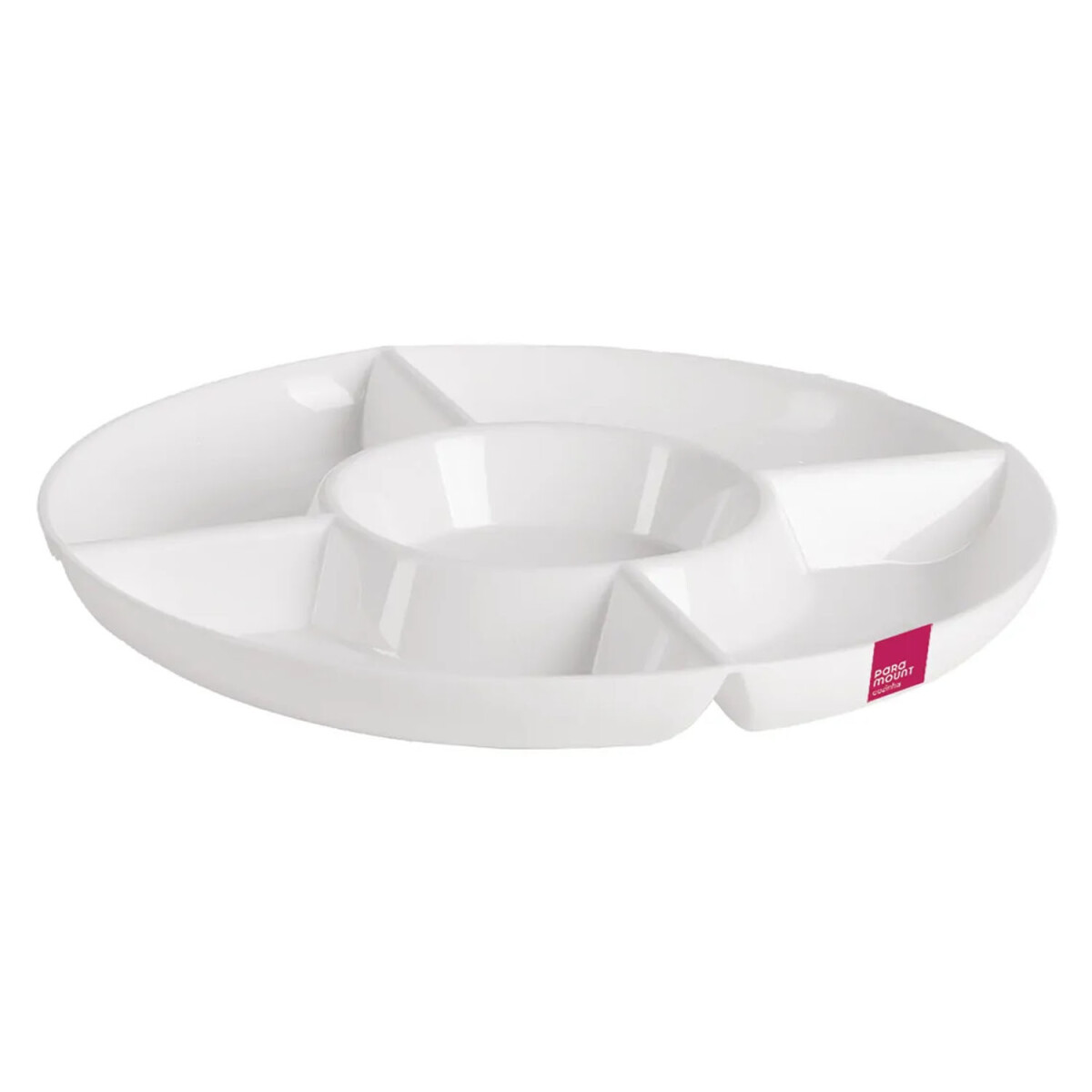 Copetinero Le Chef Redondo con 5 Divisiones Plástico Ø33x3Cm - Blanco 