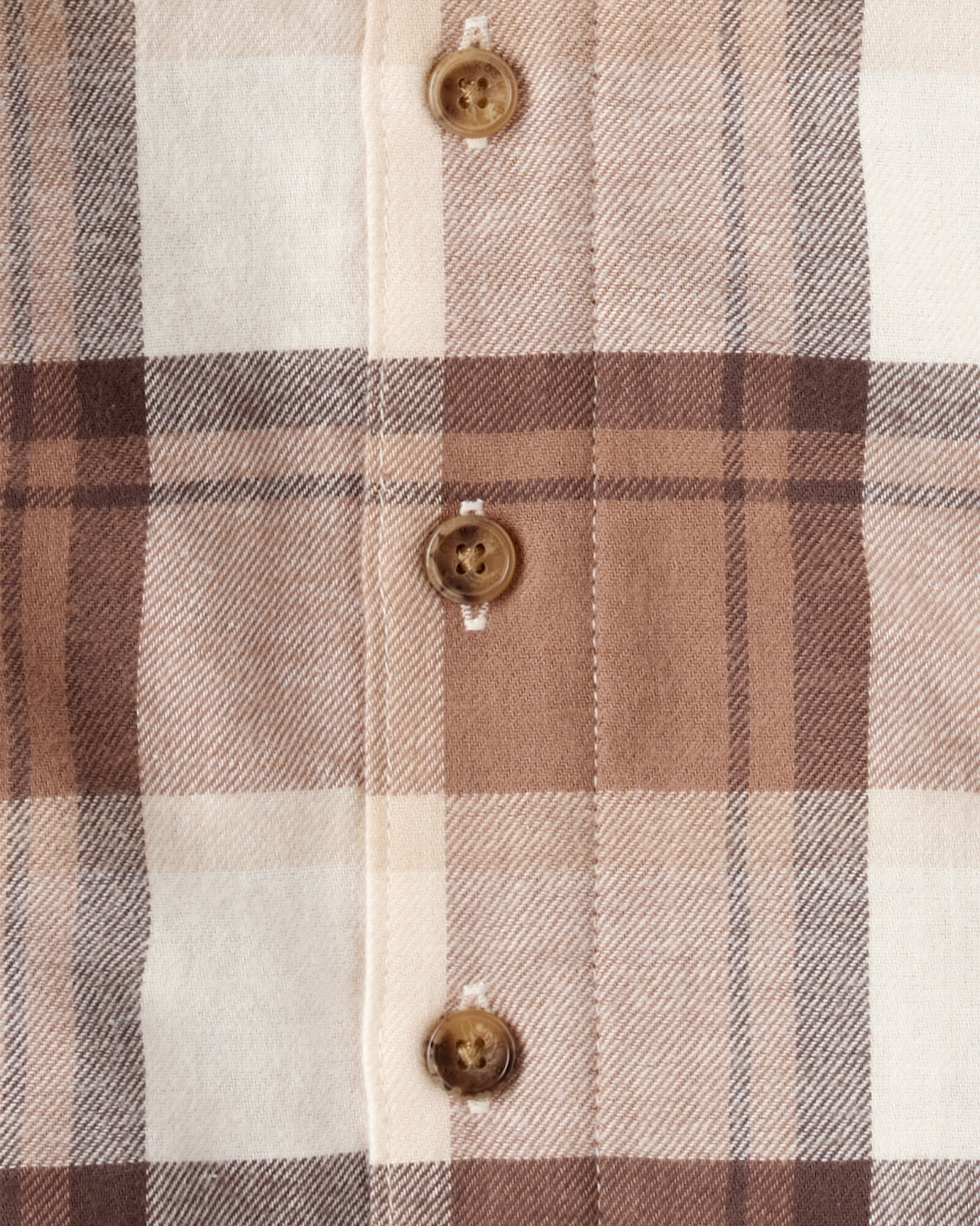 Camisa de franela con forro micropolar, diseño a cuadros Sin color