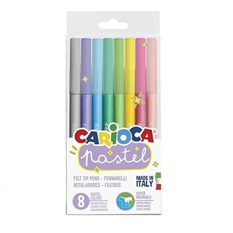 Marcador Carioca Pastel Estuche X8 Marcador Carioca Pastel Estuche X8