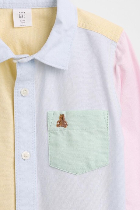 Camisa Oxford Toddler Niño Sp Easter Color Block