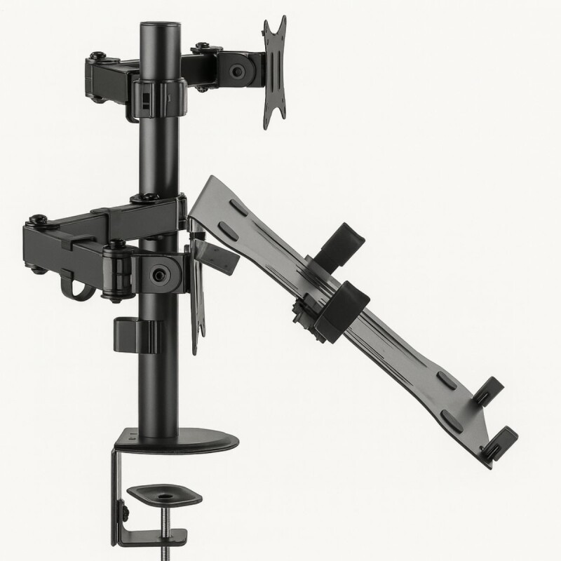 Soporte Monitor Y Laptop Doble Brazo Movil Ajustable Mesa o Escritorio Soporte Monitor Y Laptop Doble Brazo Movil Ajustable Mesa o Escritorio
