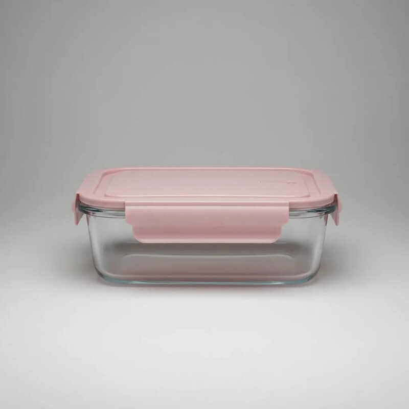 Recipiente Rectangular de Vidrio C/Trabas 1040 ML - X-BX1001 Recipiente Rectangular de Vidrio C/Trabas 1040 ML - X-BX1001