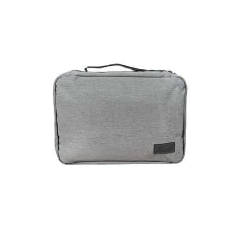 Neceser plegable con percha varios bolsillos Gris