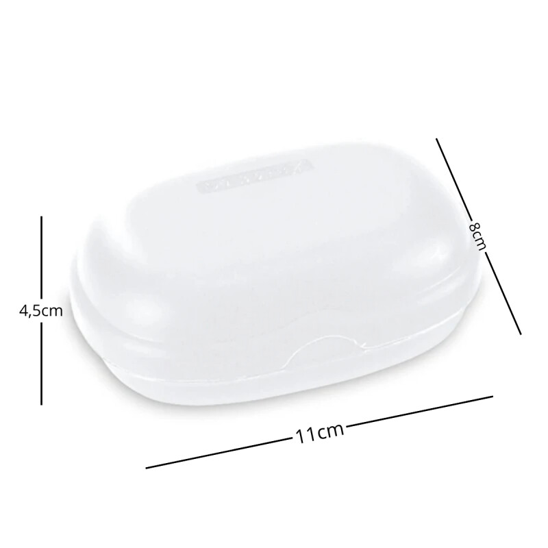 Jabonera con tapa TRANSPARENTE