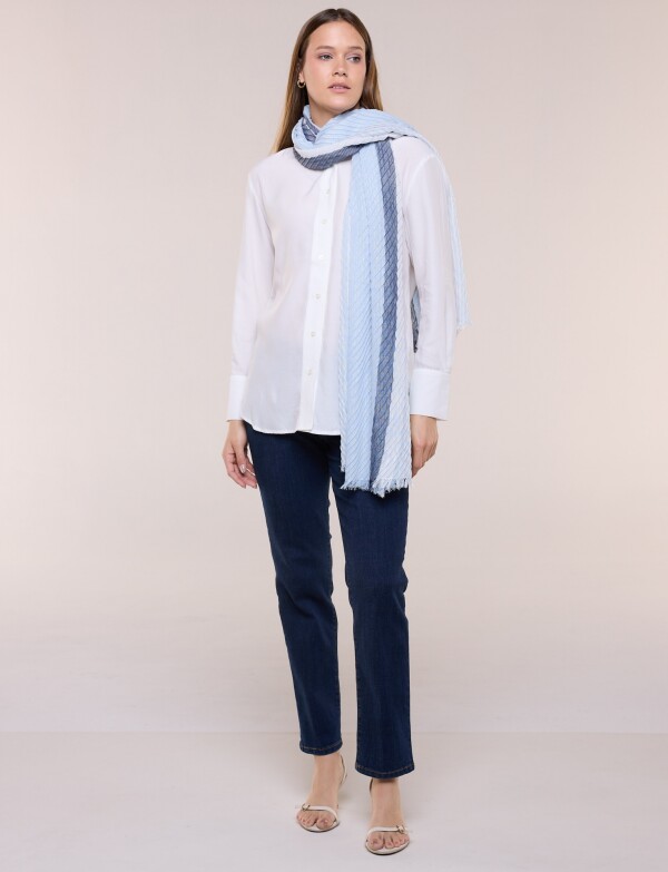 Pashmina Plisada Lurex CELESTE/MULTI